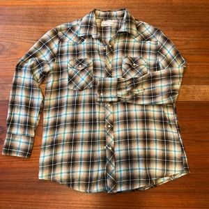 Wrangler flannel Rancher Shirt, L